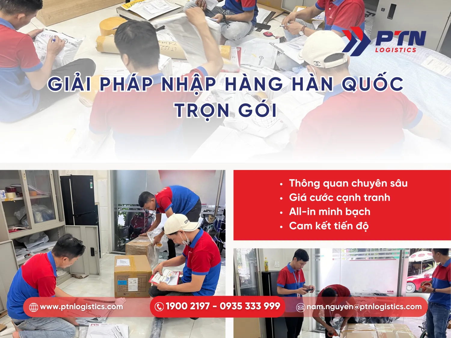 Dịch vụ nhập hàng Hàn Quốc uy tín tại PTN