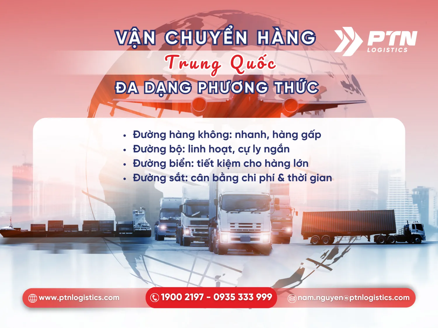 Dịch vụ vận chuyển quốc tế từ Trung Quốc về Việt Nam