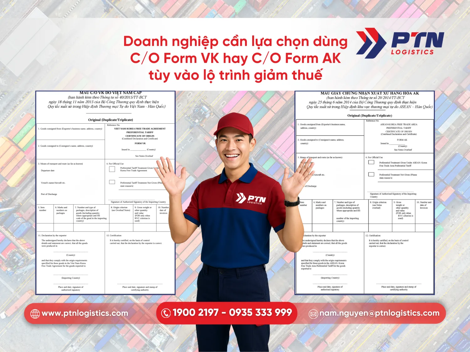 Doanh nghiệp cần lựa chọn đúng C/O, tùy vào lộ trình để giảm thuế