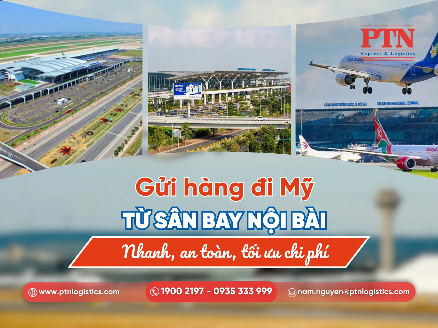 Gửi hàng đi Mỹ từ sân bay Nội Bài