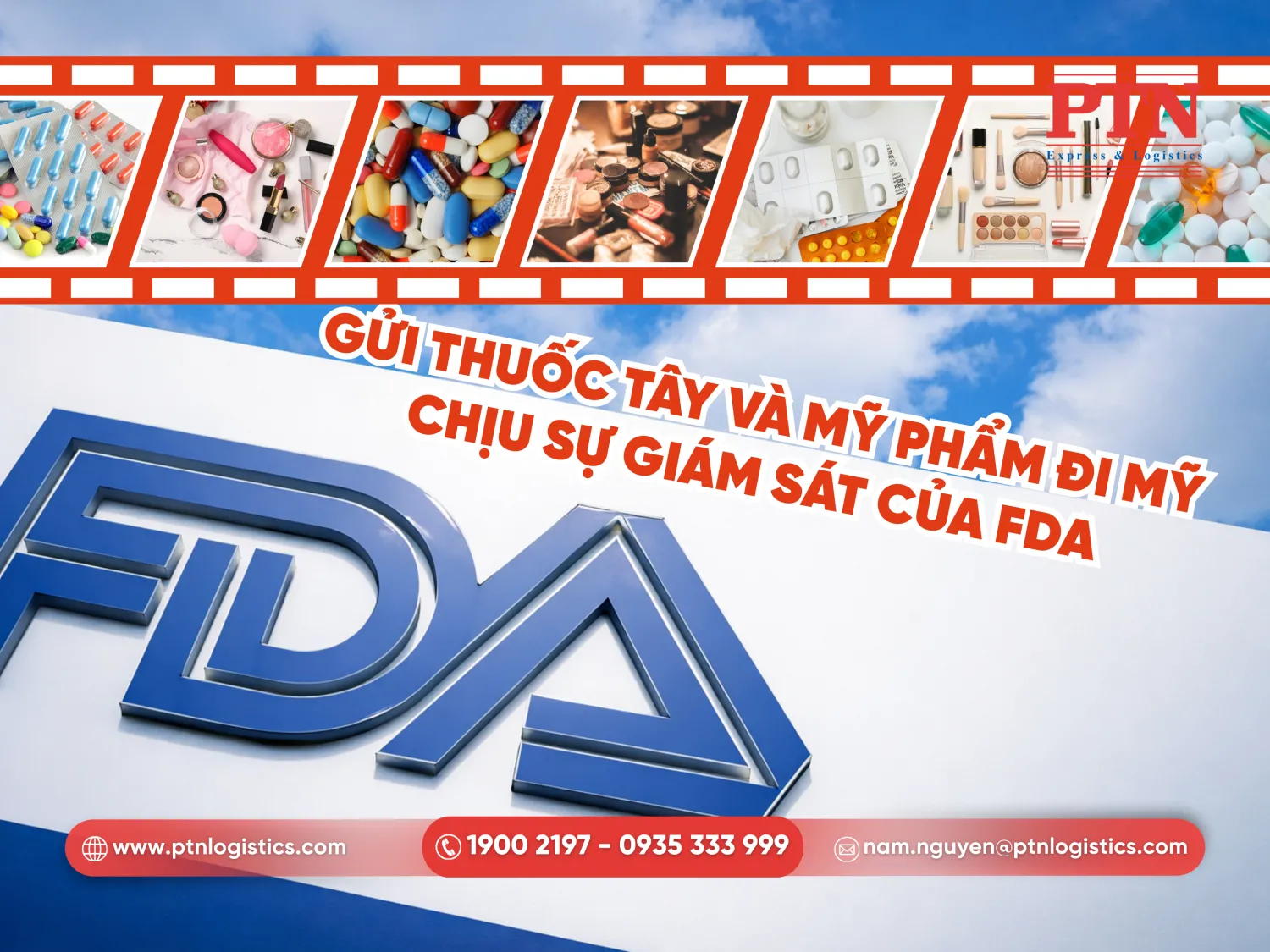 Gửi thuốc tây và mỹ phẩm đi Mỹ chịu sự giám sát của FDA