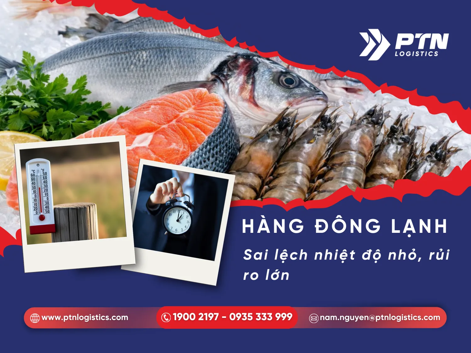Hàng đông lạnh nhạy cảm với thời gian và nhiệt độ