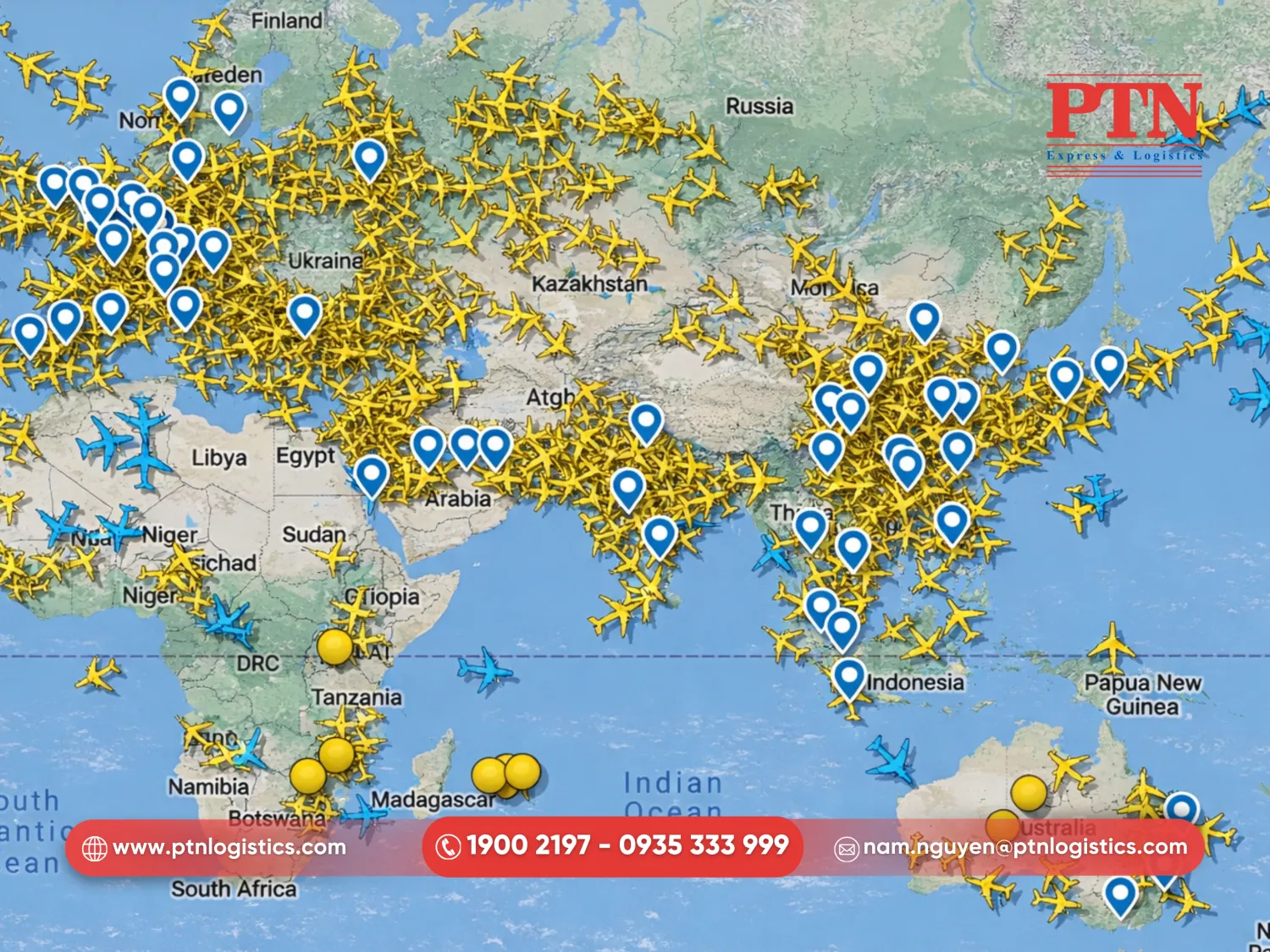 Kết nỗi hãng bay và theo dõi lộ trình