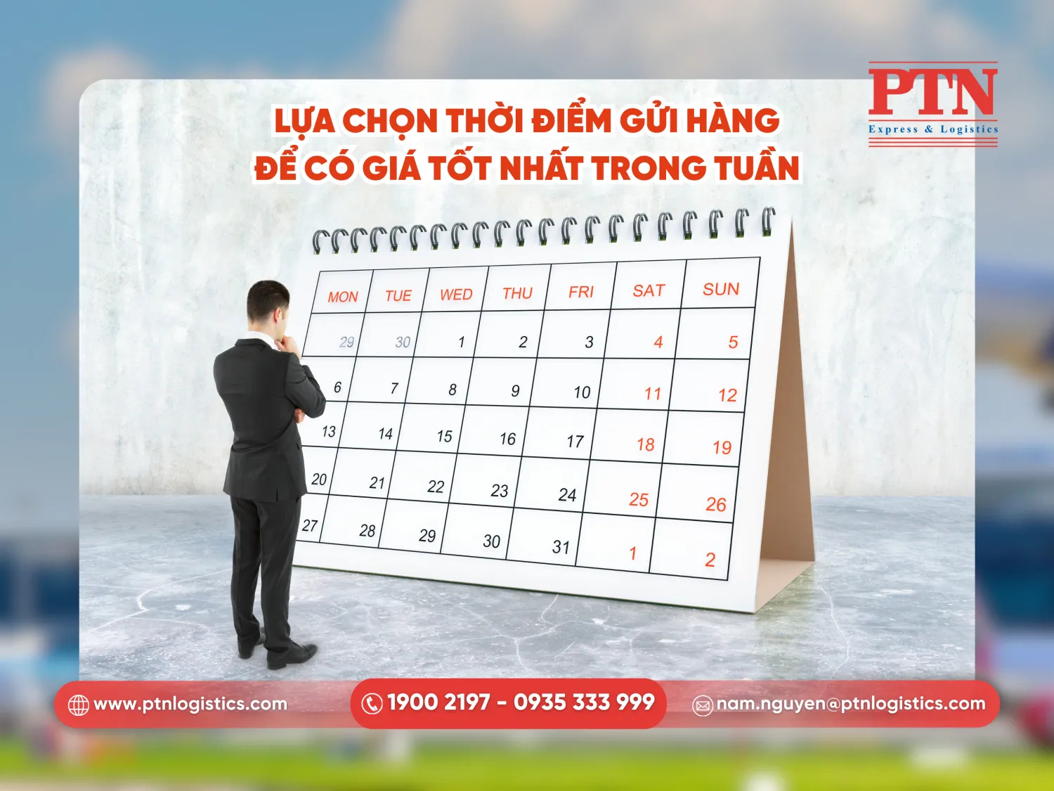 Lựa chọn thời điểm gửi hàng để có giá tốt nhất trong tuần