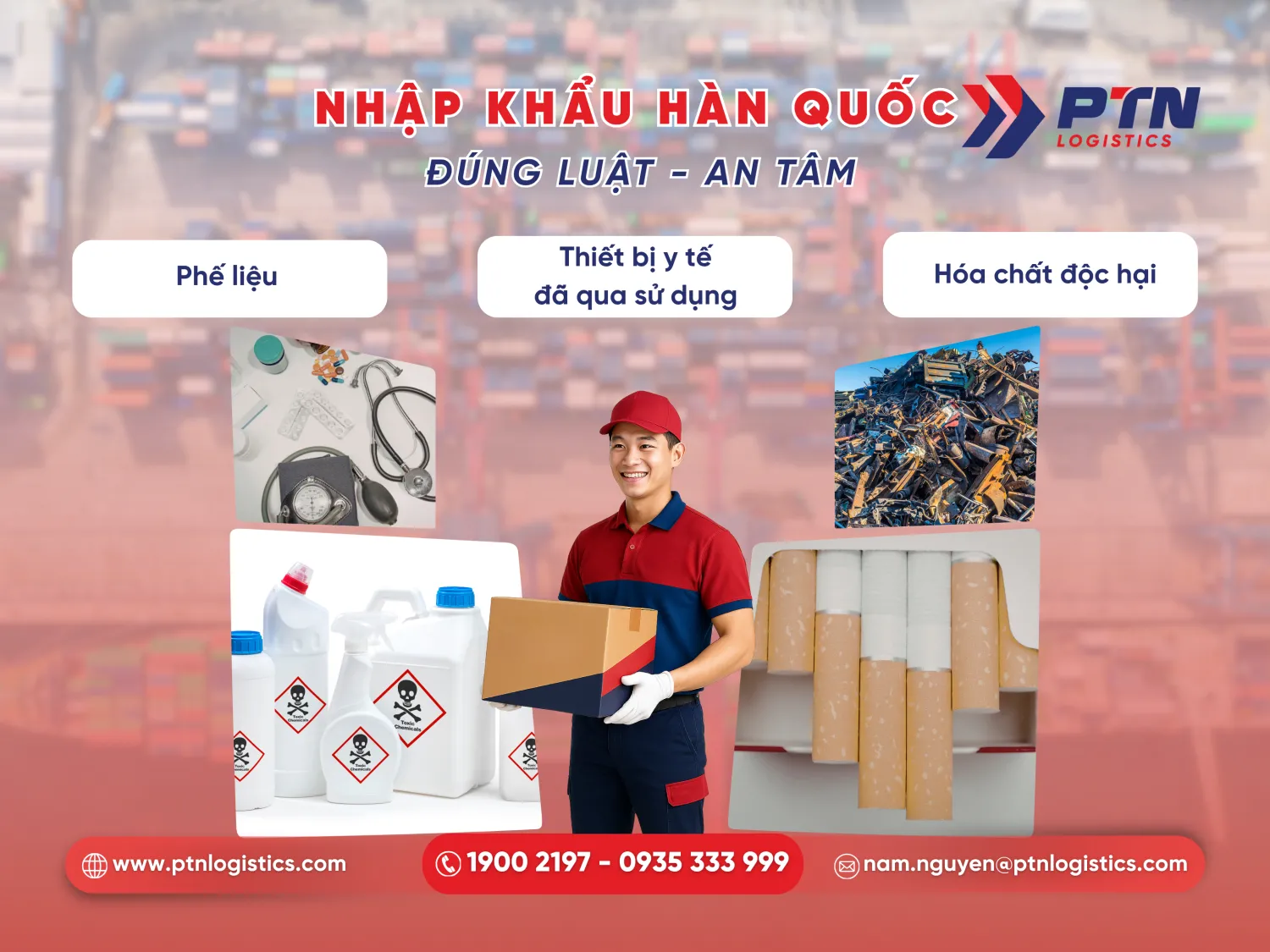 Mặt hàng cấm nhập khẩu và nhập khẩu có điều kiện đi Hàn