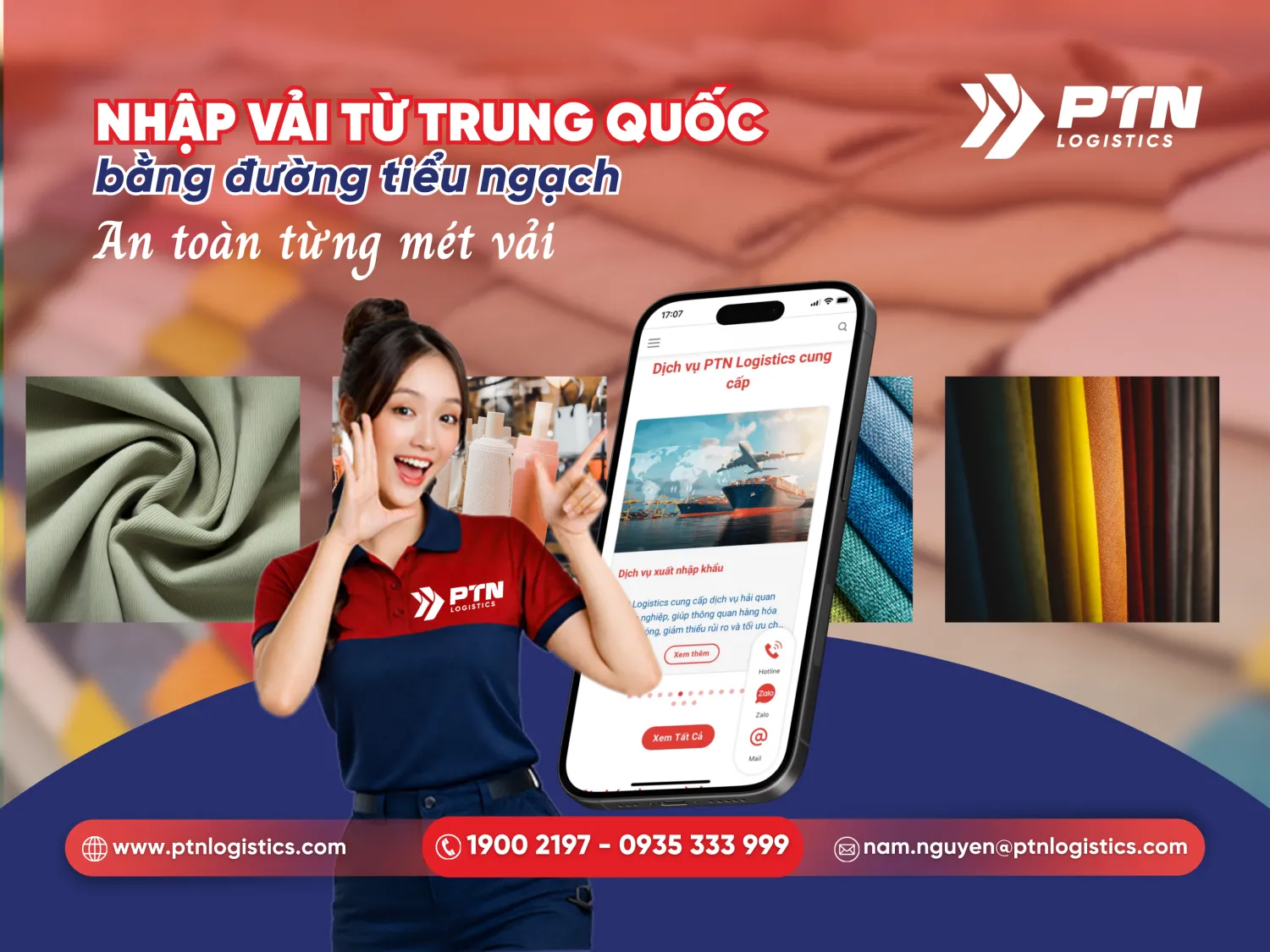 Nhập vải từ Trung Quốc bằng đường tiểu ngạch an toàn từng mét vải