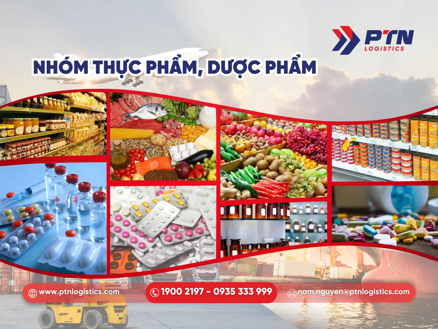 Nhóm hàng thực phẩm và dược phẩm từ Mỹ