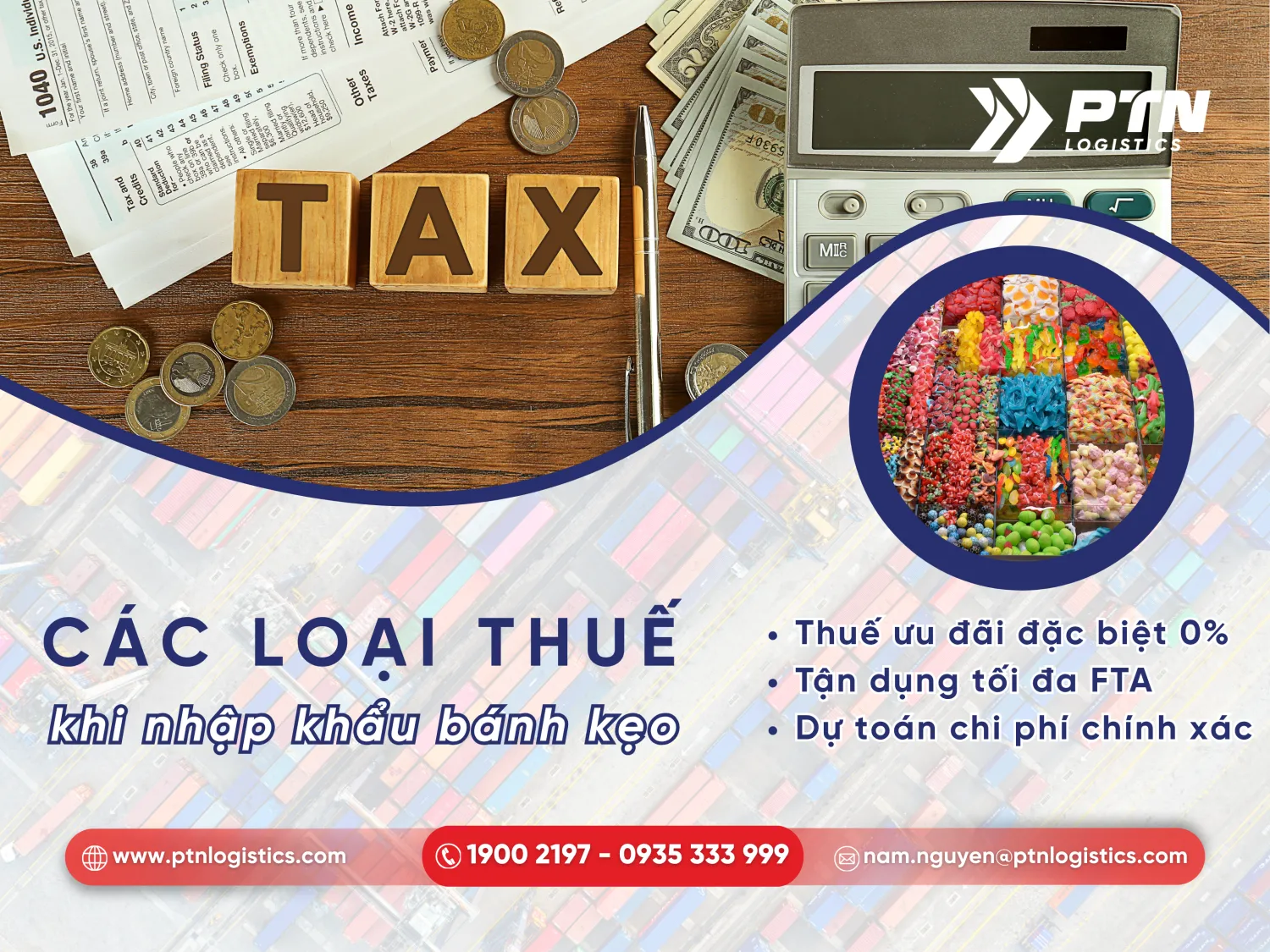 Những loại thuế khi nhập khẩu bánh kẹo từ Hàn Quốc