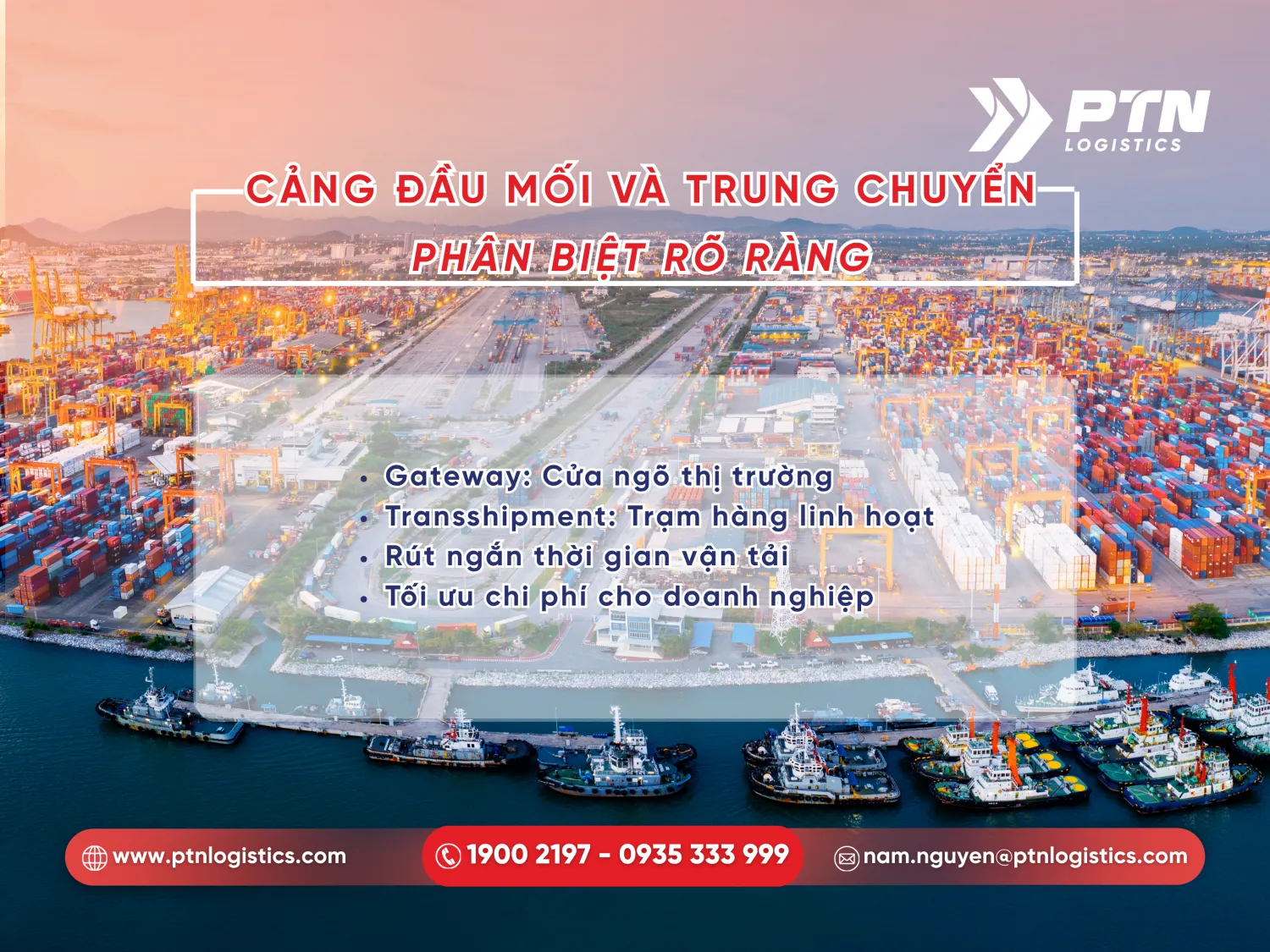 Phân biệt cảng đầu mối và cảng trung chuyển