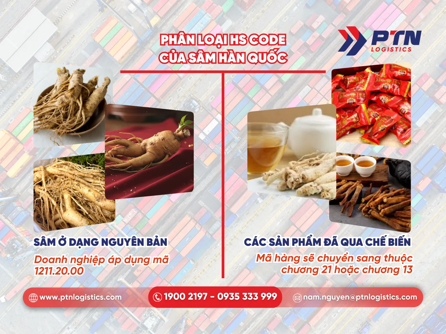 Phân loại mã HS của sâm Hàn Quốc