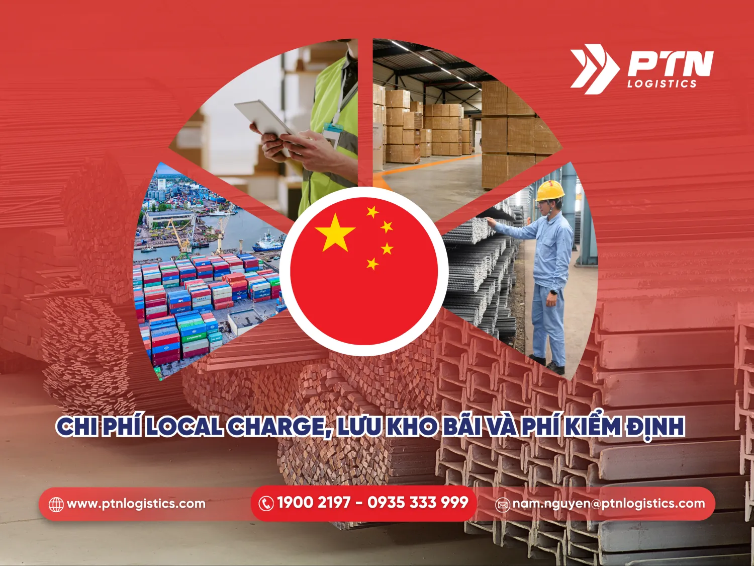 Phí local charge, lưu kho bãi và phí kiểm định