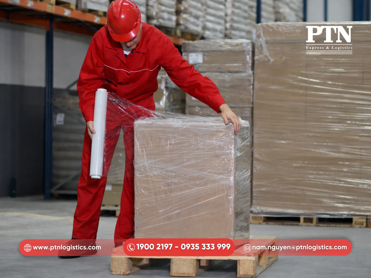 Phương pháp đóng gỗ, quấn màng co cho hàng để hư hỏng