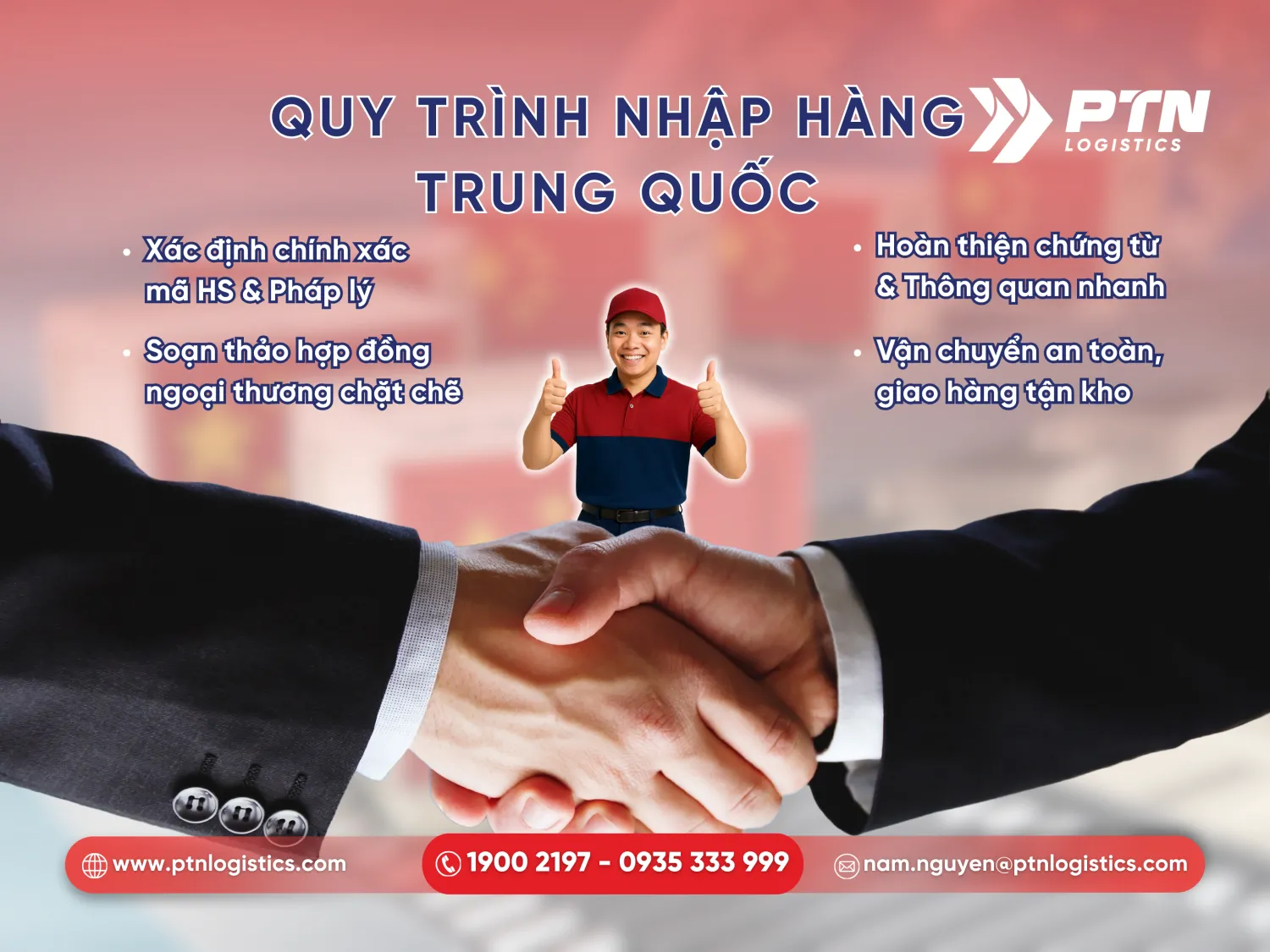 Quy trình các bước nhập hàng Trung Quốc tại PTN