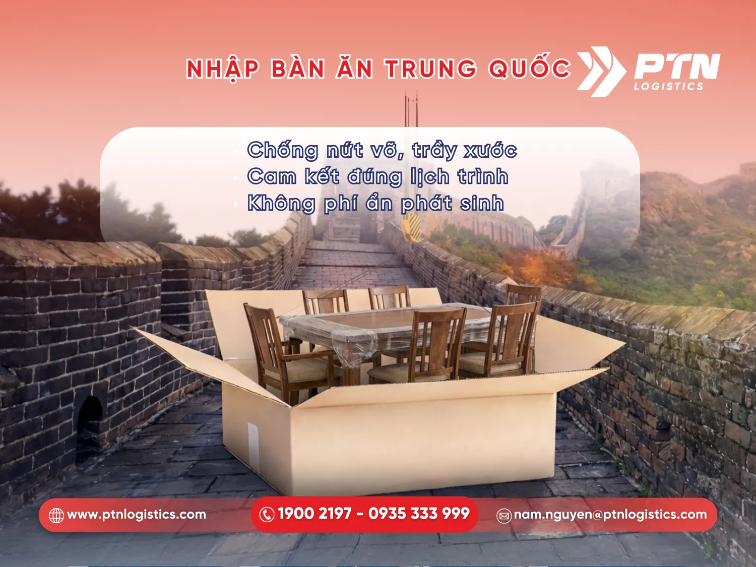Rủi ro khi vận chuyển bàn ăn Trung Quốc
