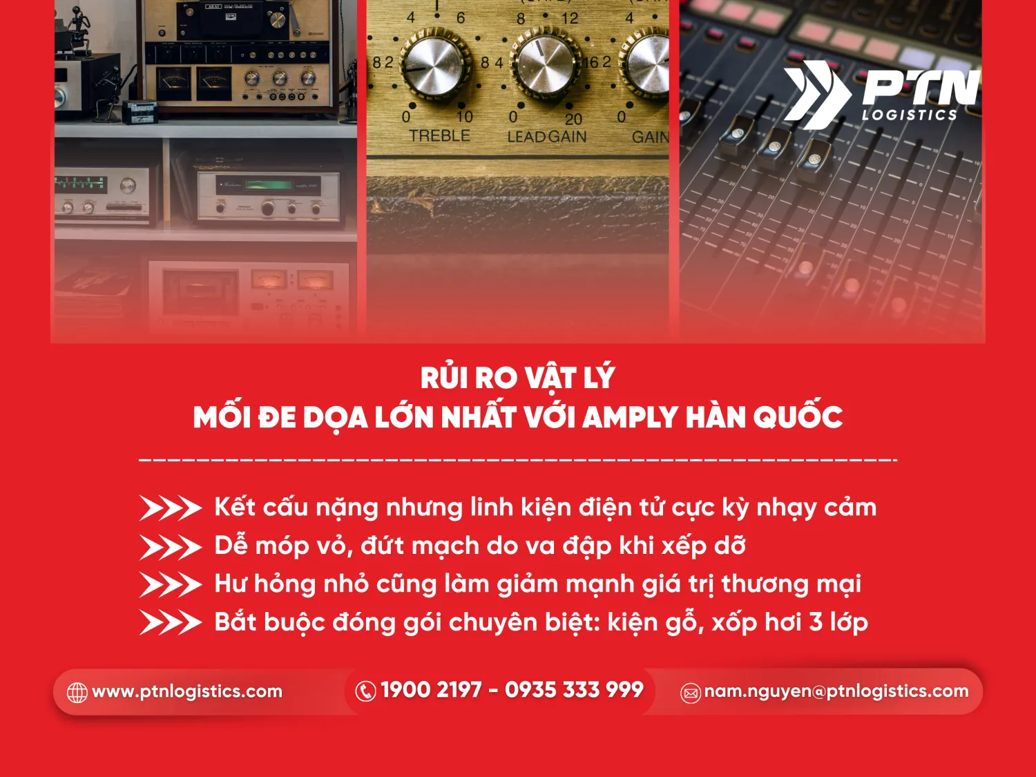Rủi ro vật lý là mối đe dọa lớn nhất với amply Hàn Quốc