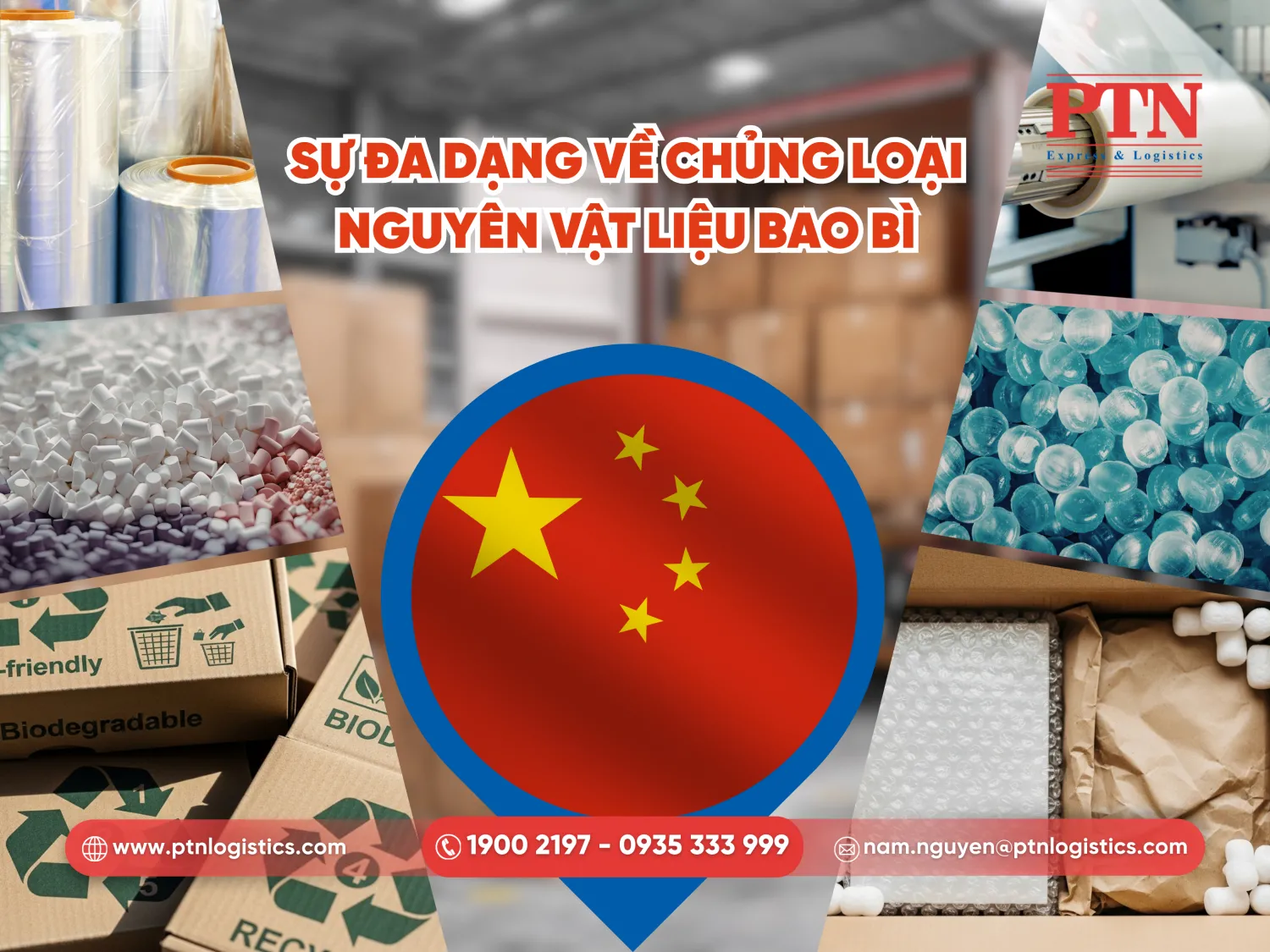 Sự đa dạng về chủng loại nguyên vật liệu bao bì