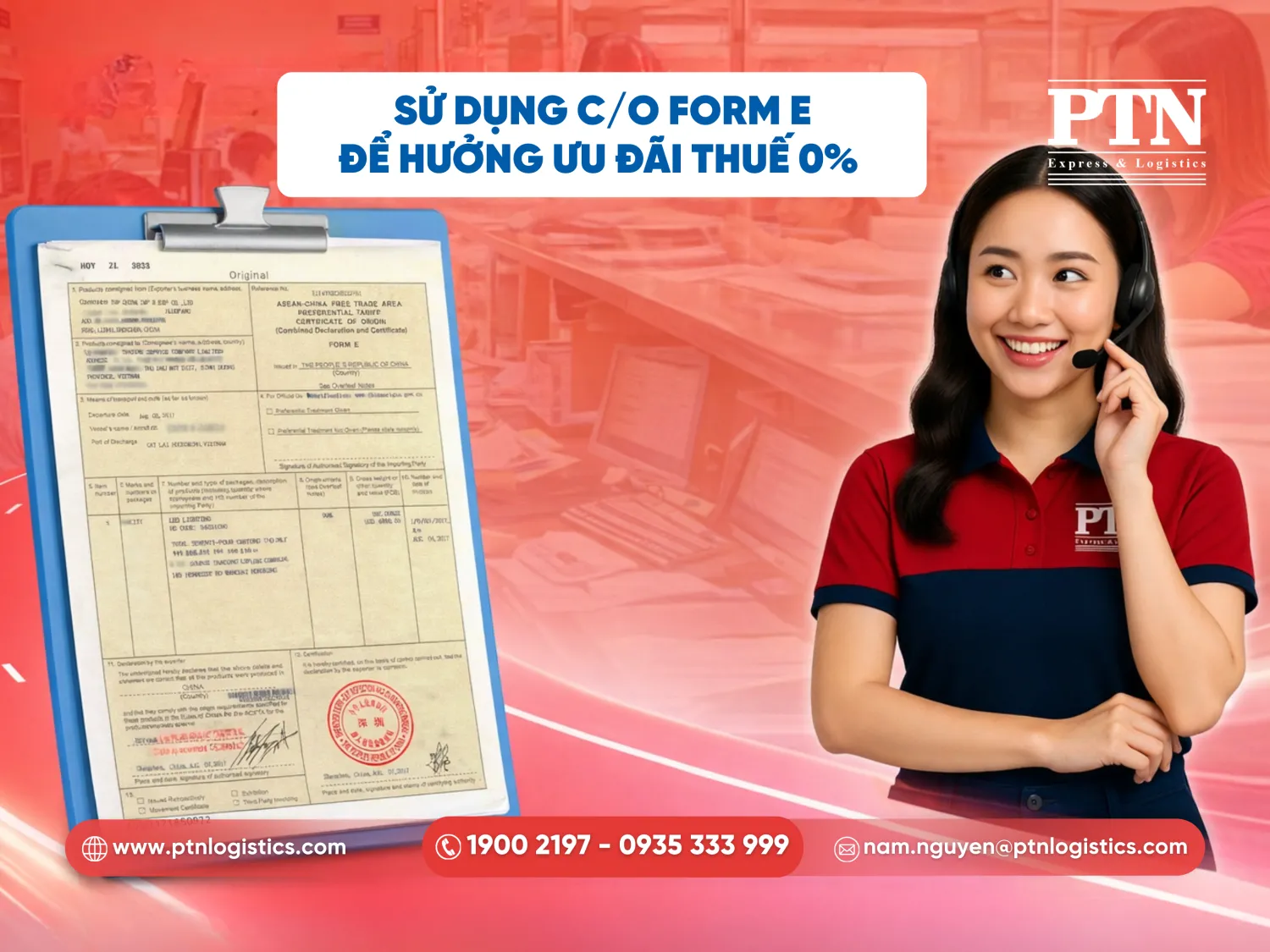 Sử dụng C/O Form E để hưởng ưu đãi thuế 0%