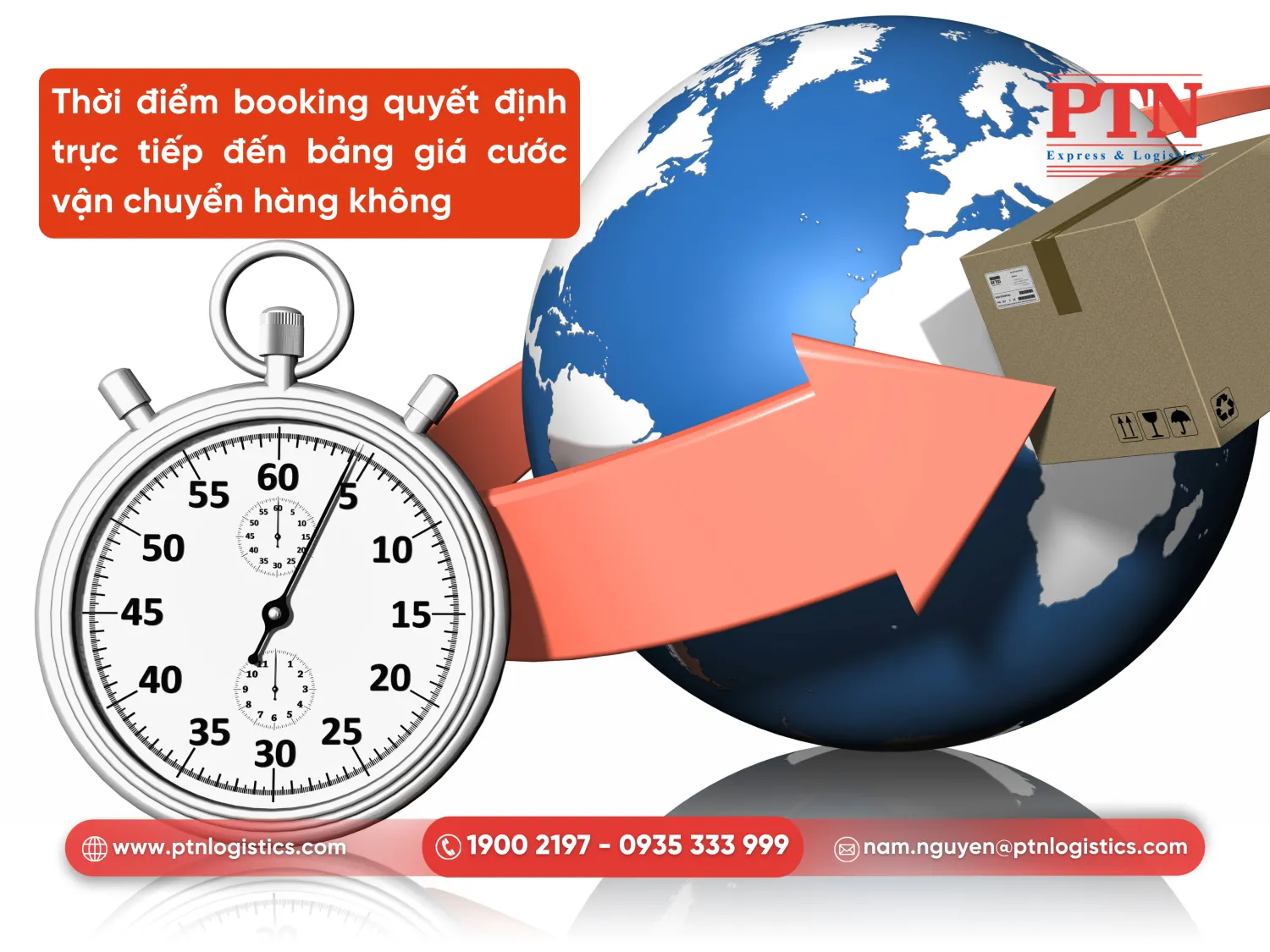 Thời điểm booking quyết định trực tiếp đến bảng giá cước vận chuyển hàng không