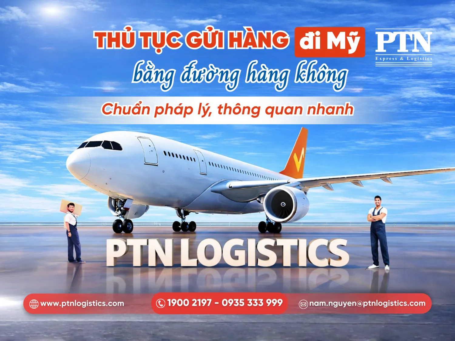 Thủ tục gửi hàng đi Mỹ bằng đường hàng không