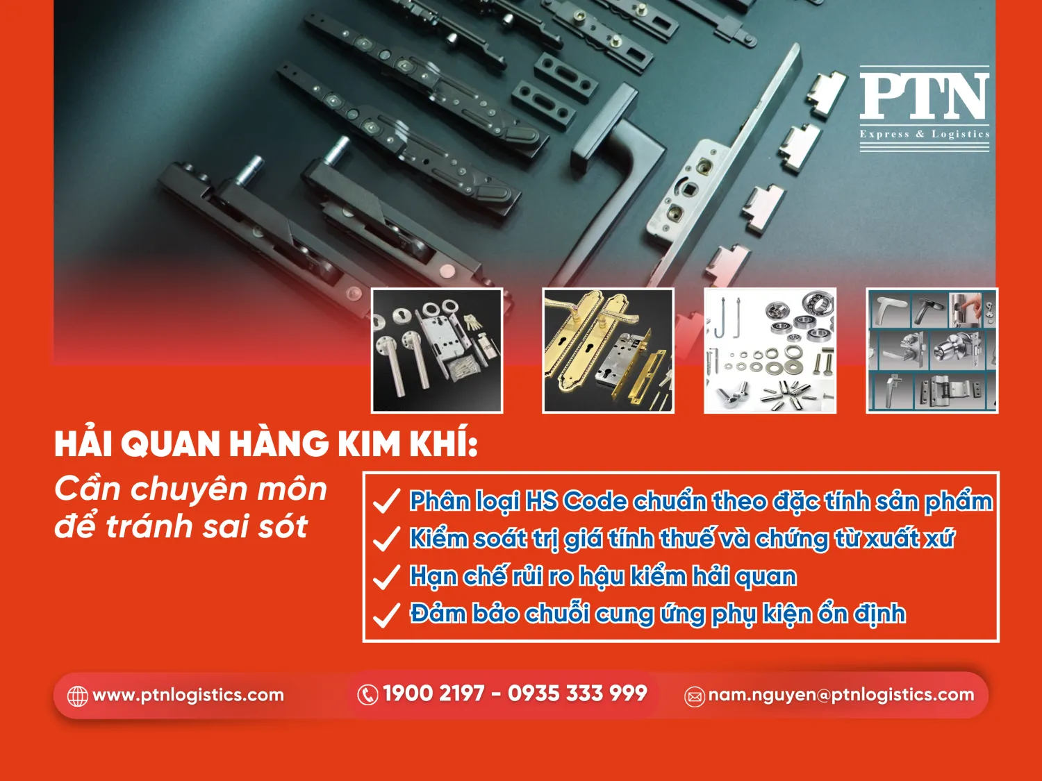 Thủ tục hải quan hàng kim khí