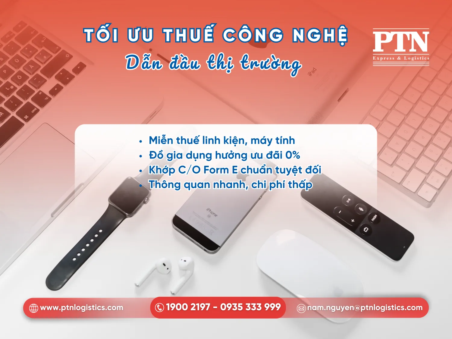 Thuế nhập khẩu cho nhóm hàng công nghệ