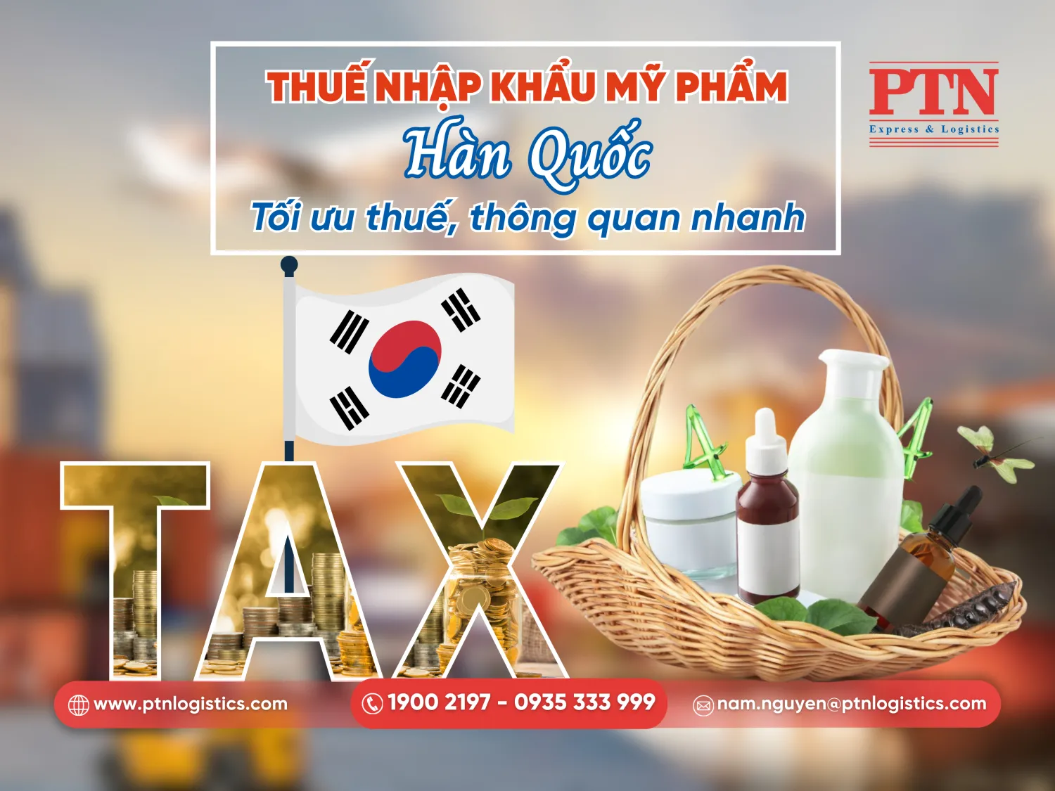 Thuế nhập khẩu mỹ phẩn Hàn Quốc