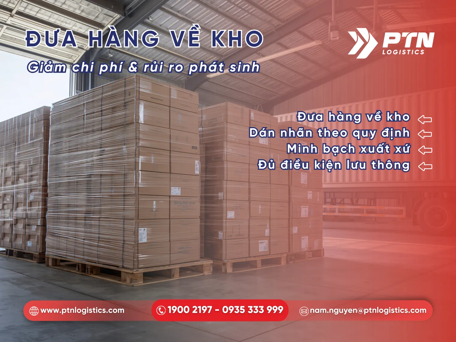 Tiến hành bước đưa hàng hóa về kho