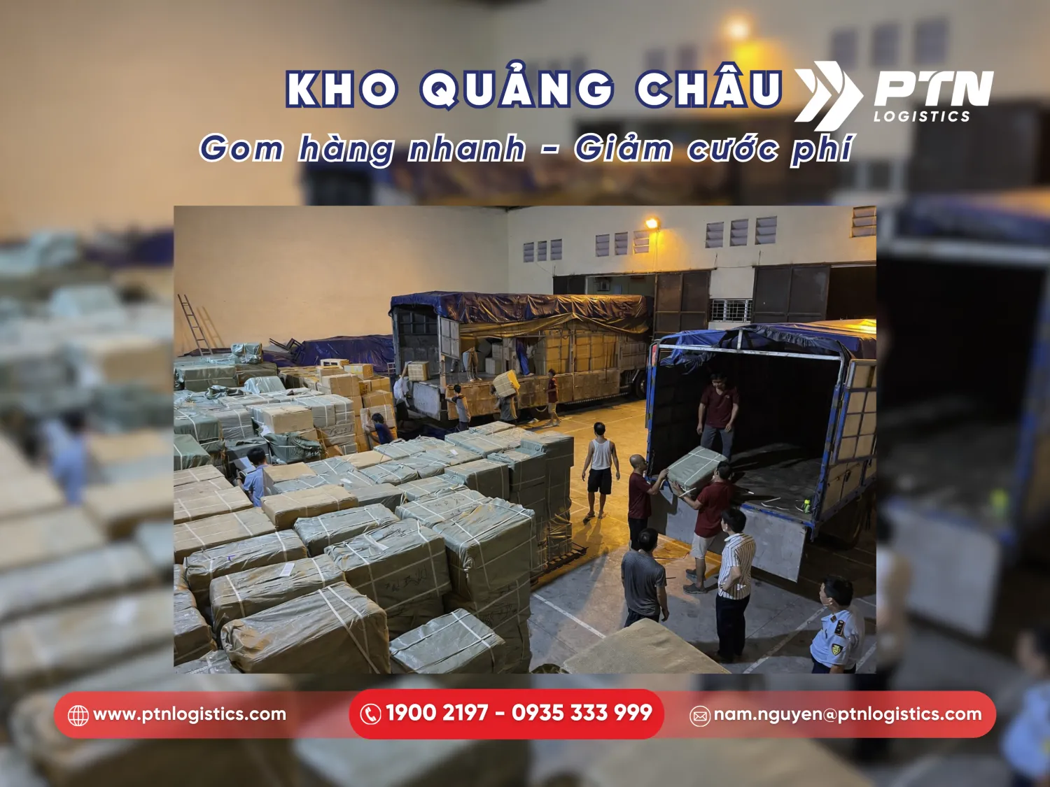 Tiến hành thu gom hàng hóa tại kho Trung Quốc