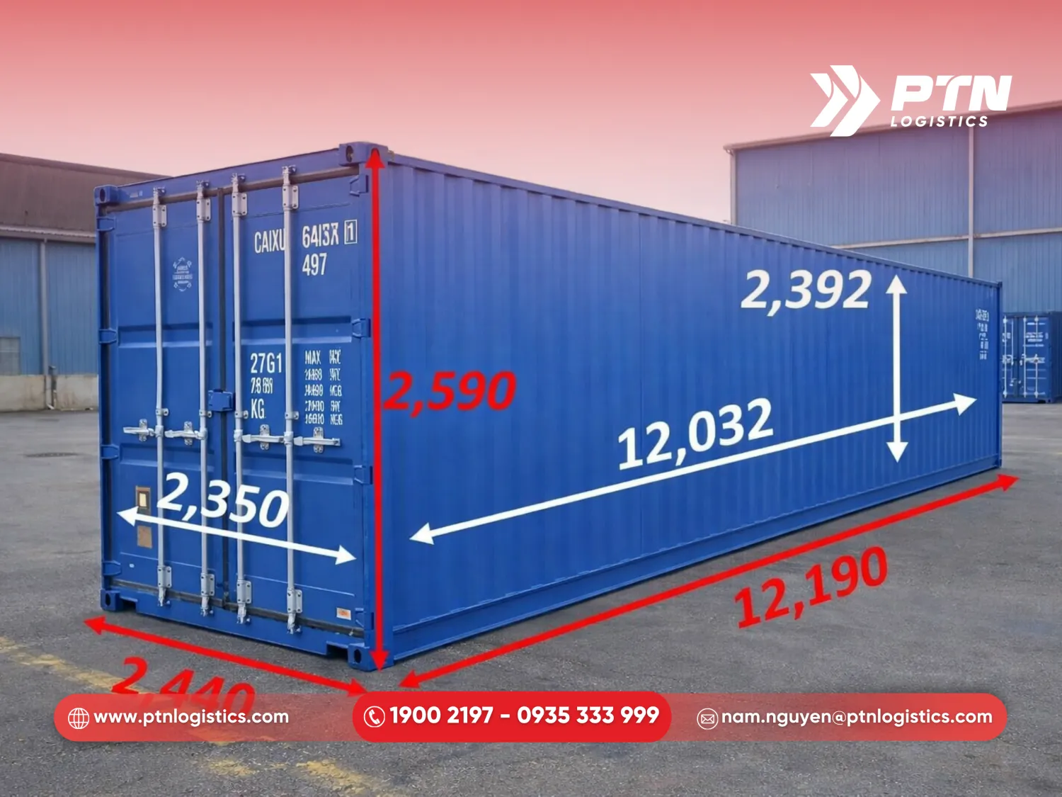 Tìm hiểu loại container 40 feet