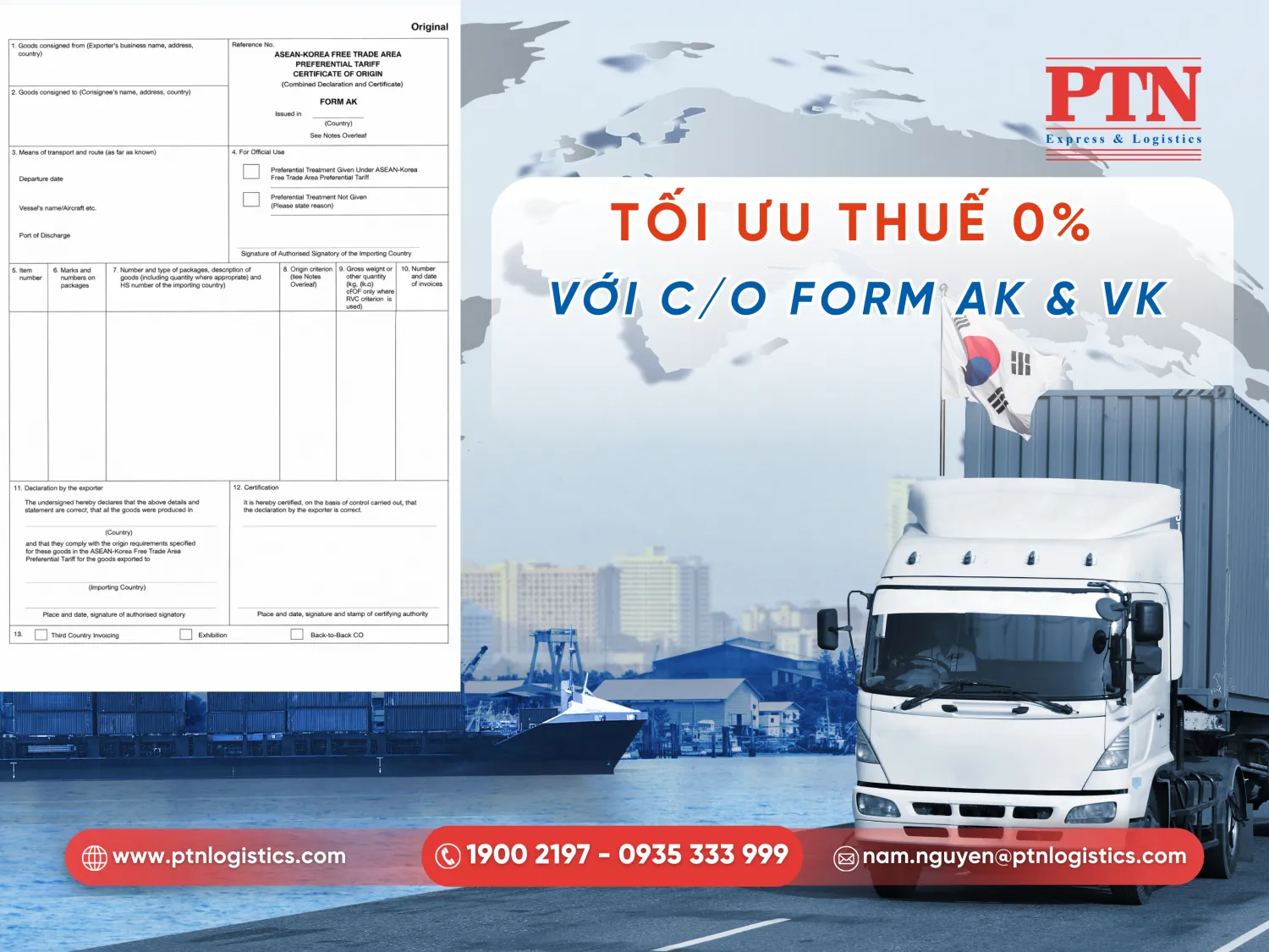 Tối ưu thuế với C/O form và AK Form VK