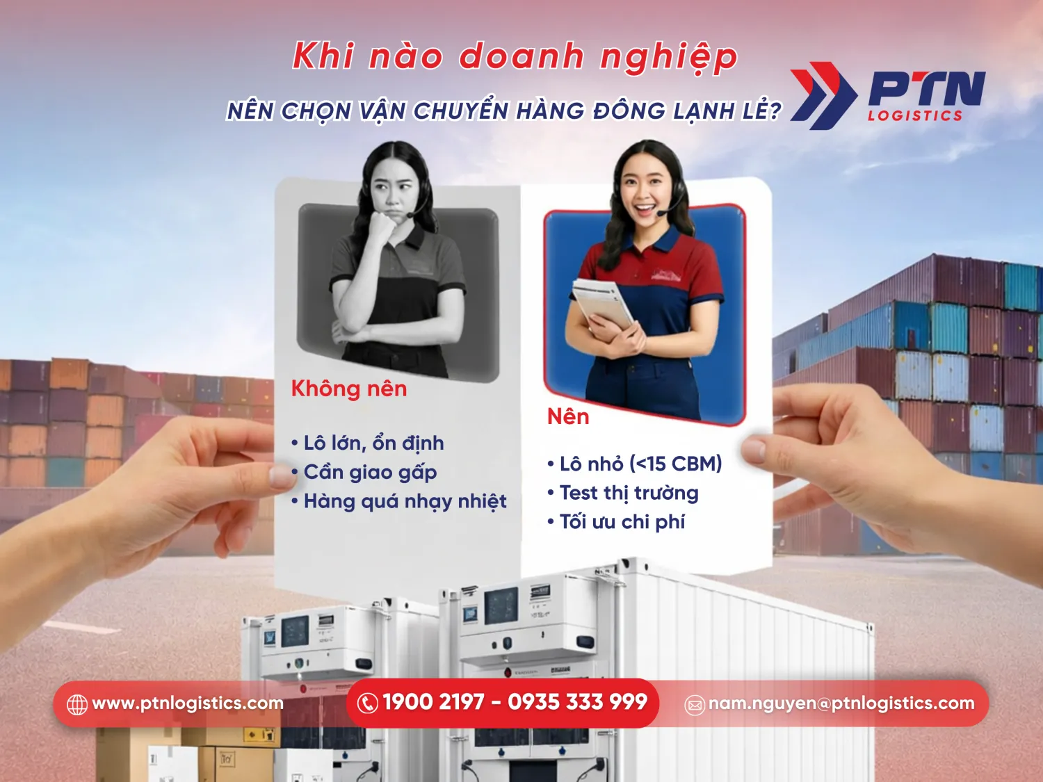 Trường hợp doanh nghiệp nên chọn vận chuyển hàng đông lạnh lẻ