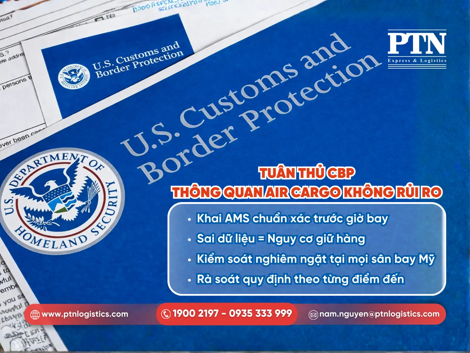 Tuân thủ CBP-Thông quan air cargo không rủi ro