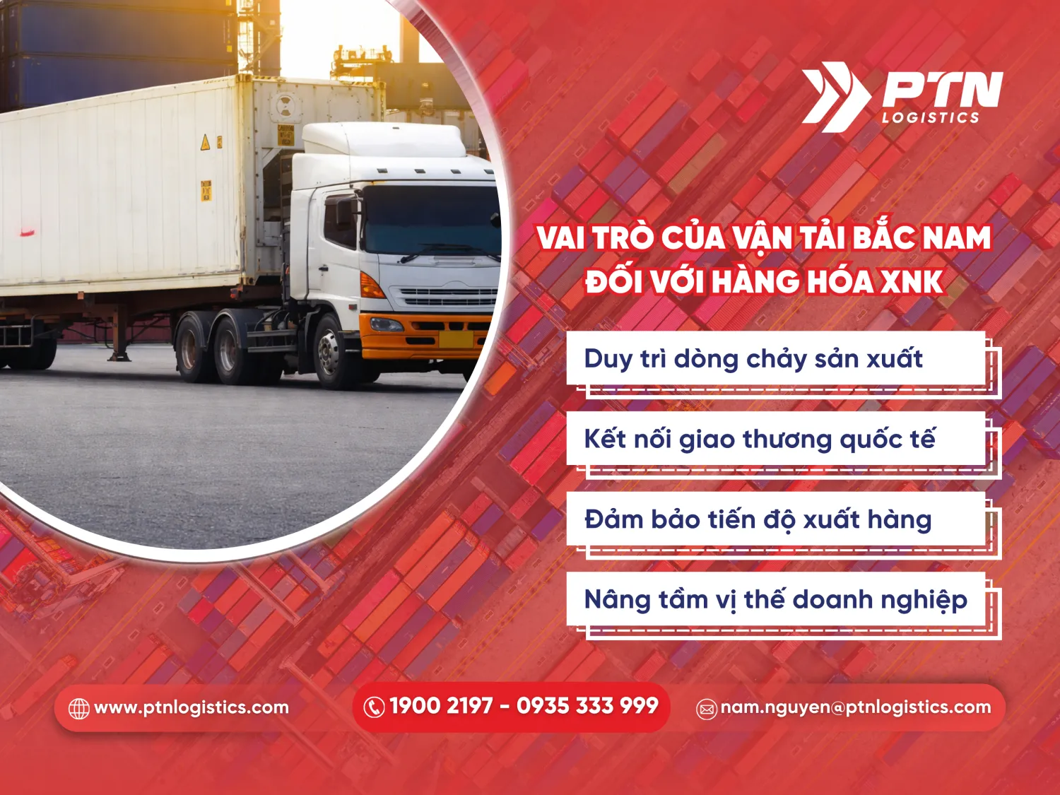 Vai trò của vận tải Bắc-Nam đối với hàng hóa XNK