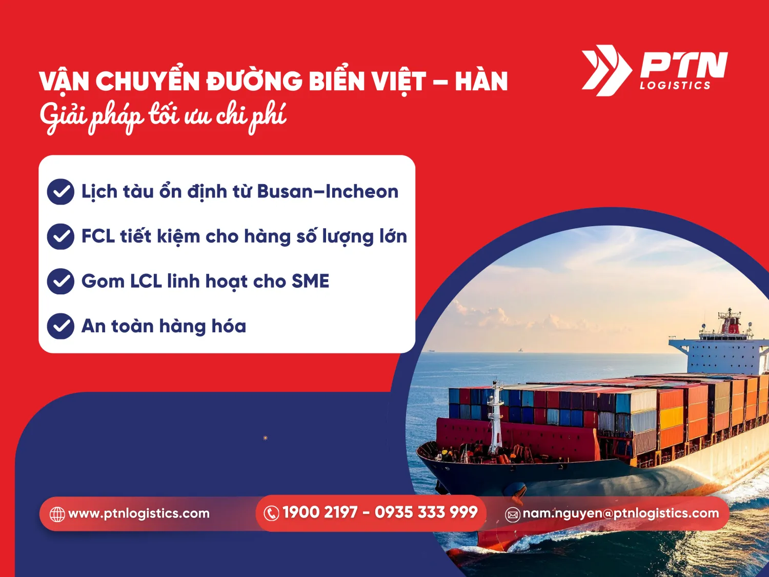 Vận chuyển đường biển Việt Hàn: Giải pháp tối ưu chi phí
