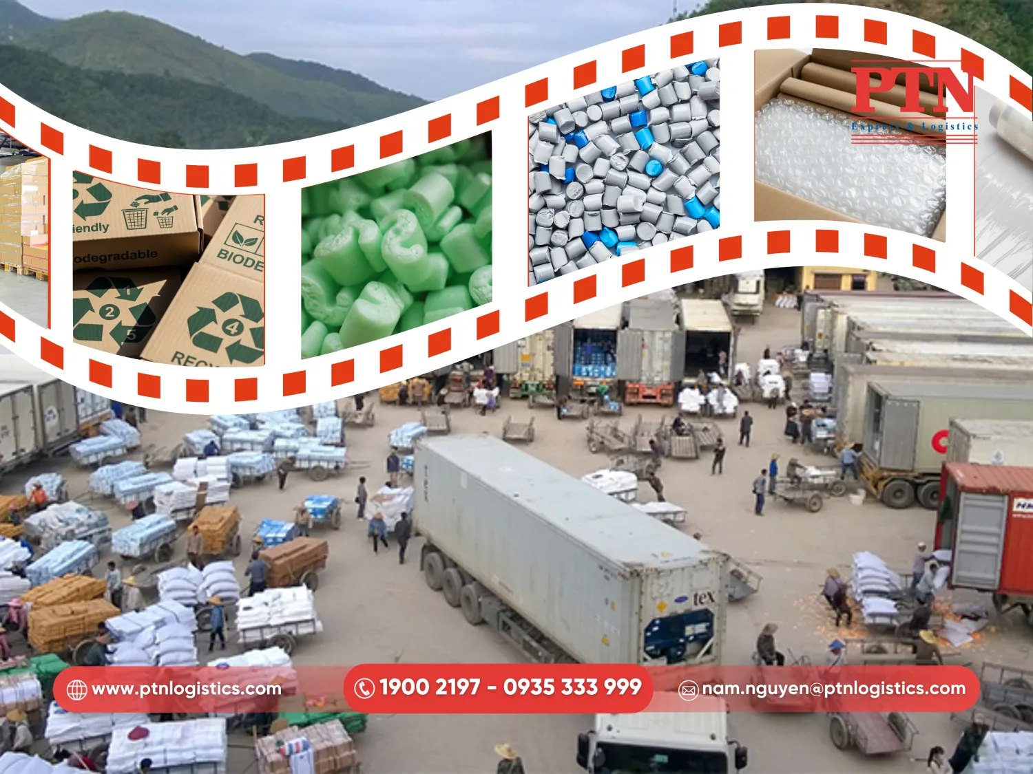 Vận chuyển tiểu ngạch phù hợp với nguyên liệu bao bì