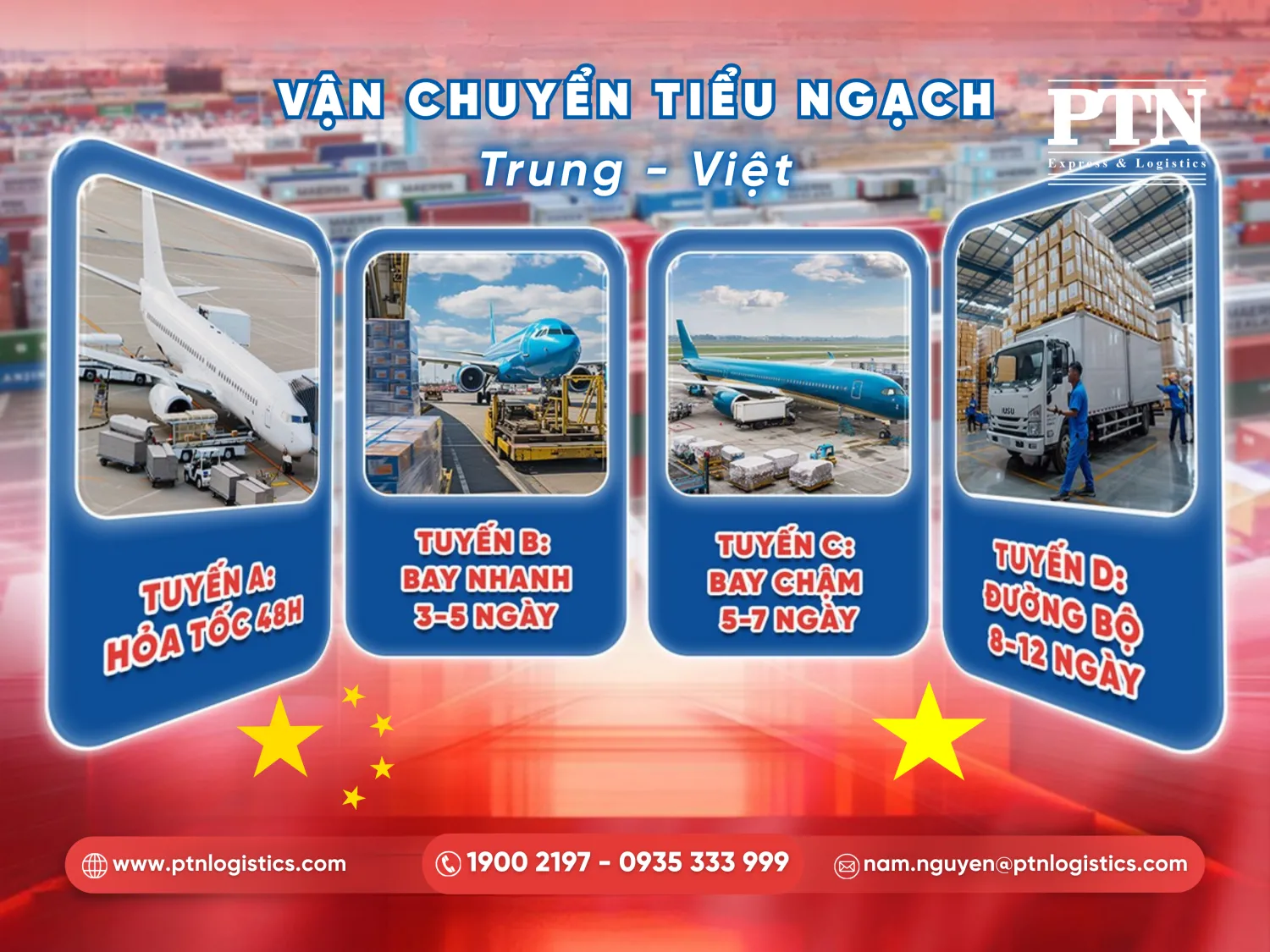 Vận chuyển tiểu ngạch từ Trung Quốc về Việt Nam