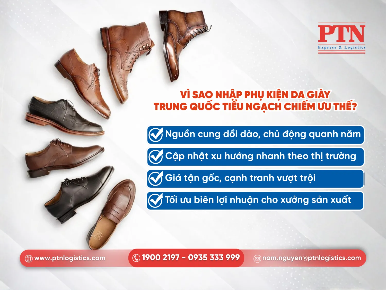 Vì sao nhập phụ kiện da giày Trung Quốc tiểu ngạch chiếm ưu thế