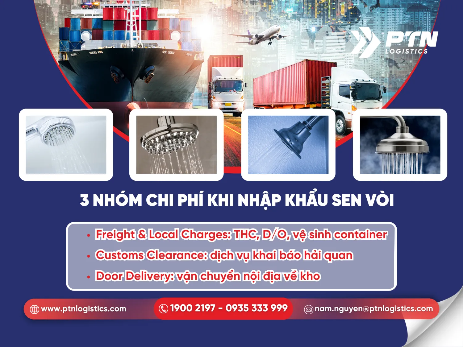 3 nhóm chi phí quan trọng khi nhập khẩu sen vòi