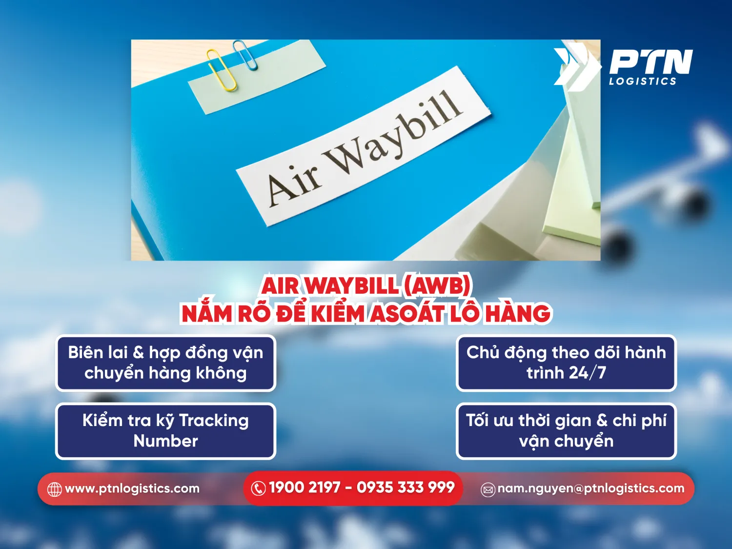 Air waybill (AWB) nắm rõ để kiểm soát lô hàng