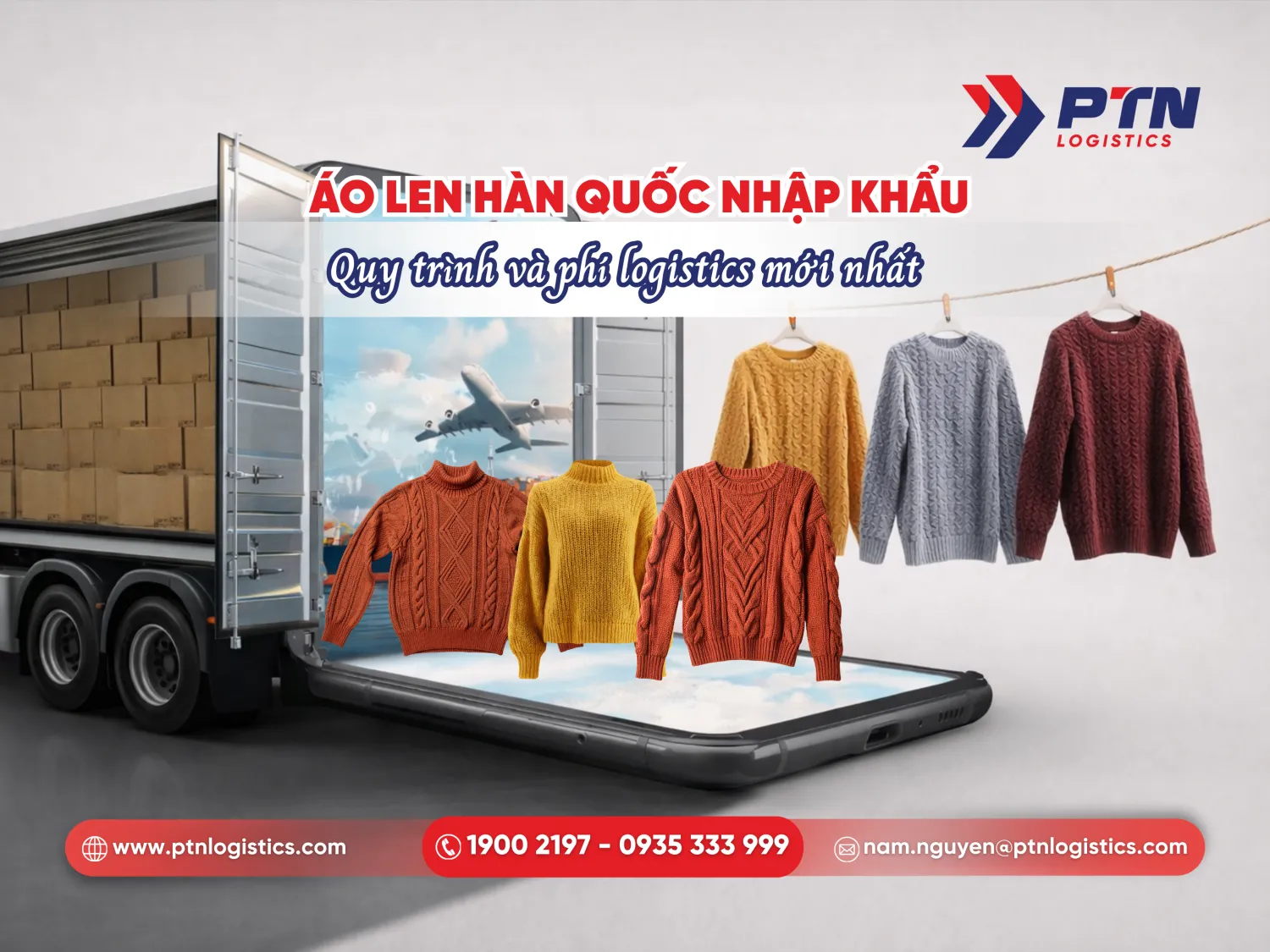 Áo len Hàn Quốc nhập khẩu quy trình và chi phí logistics mới nhất