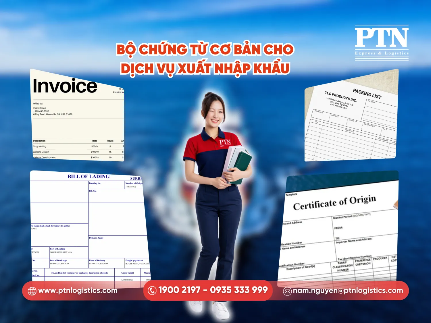 Bộ chứng từ cơ bản cho dịch vụ xuất nhập khẩu