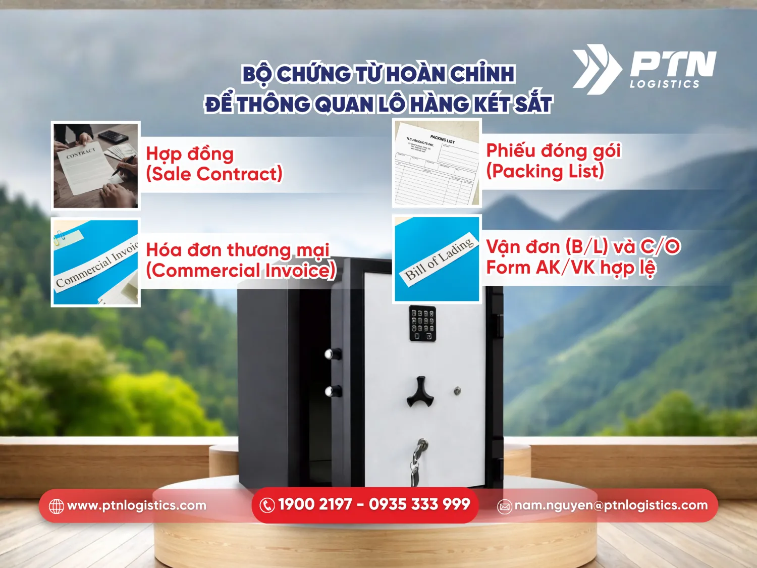 Bộ chứng từ hoàn chỉnh để thông quan lô hàng két sắt Hàn Quốc