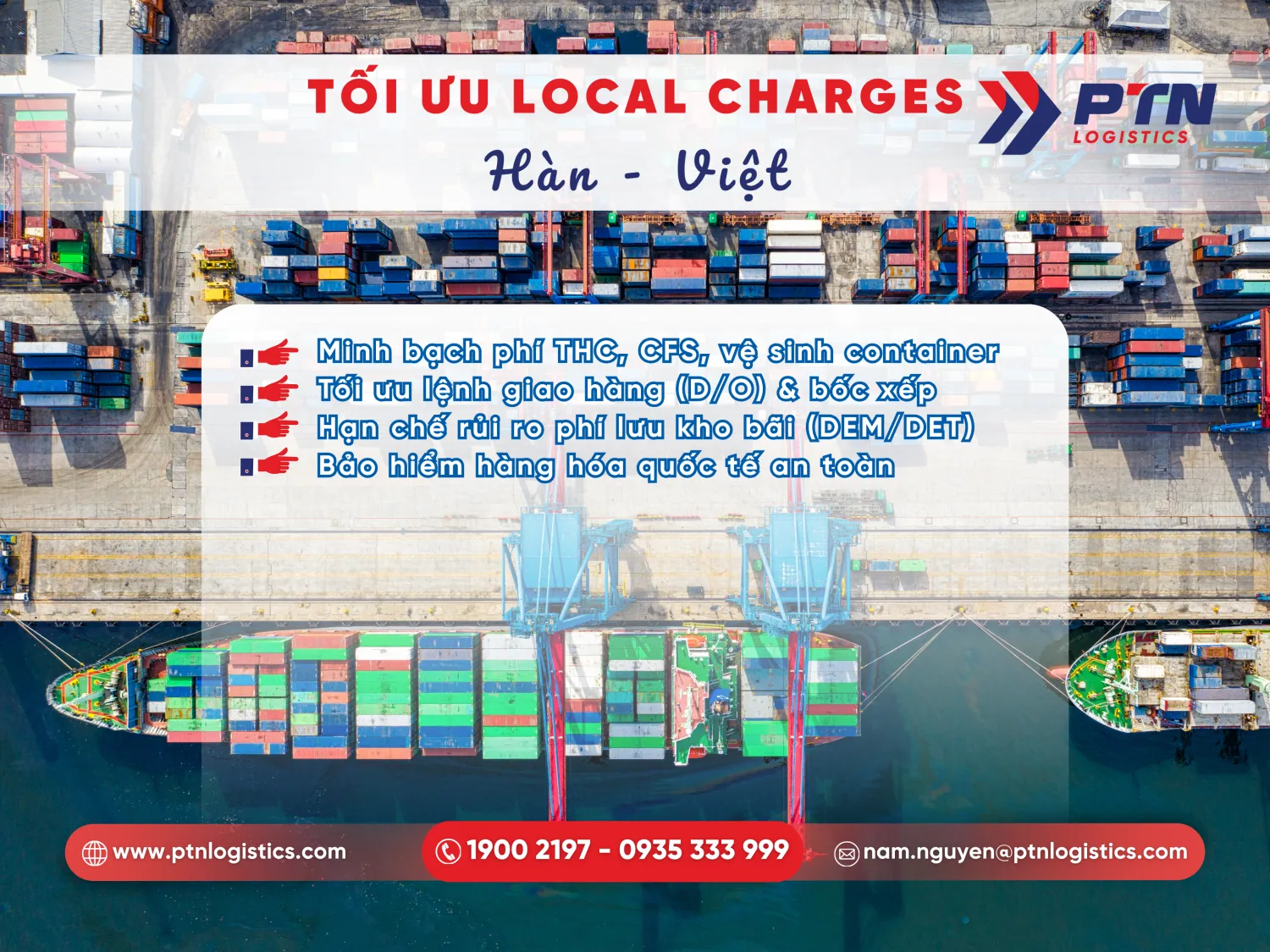 Các chi phí địa phương tại đi và đến