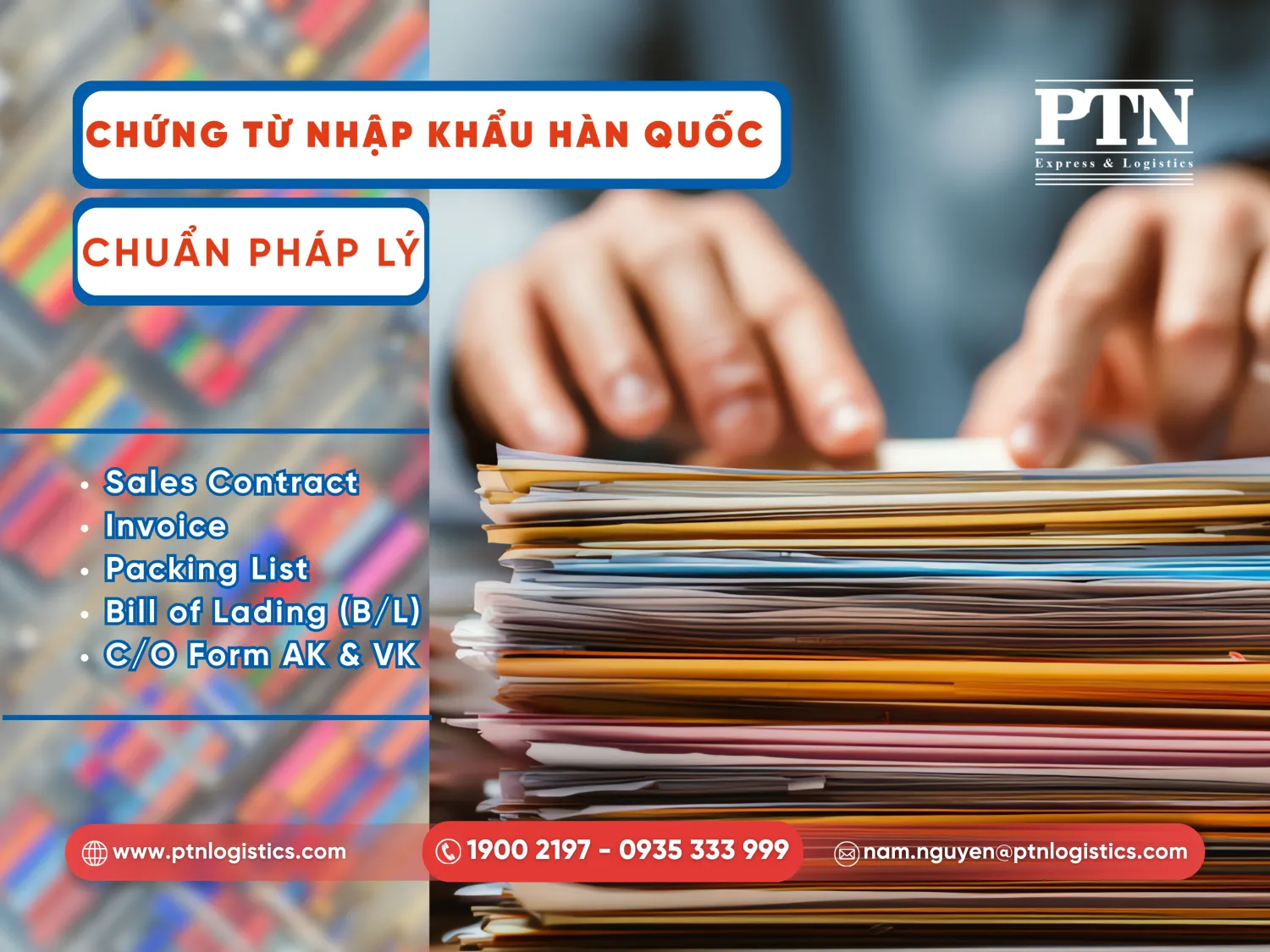 Các chứng từ cần có khi nhập hàng Hàn Quốc