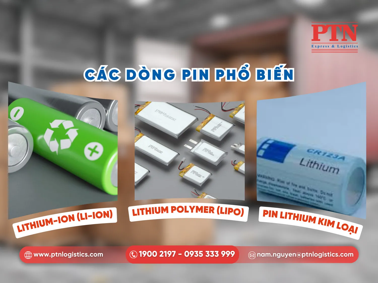 Các dòng pin phổ biến