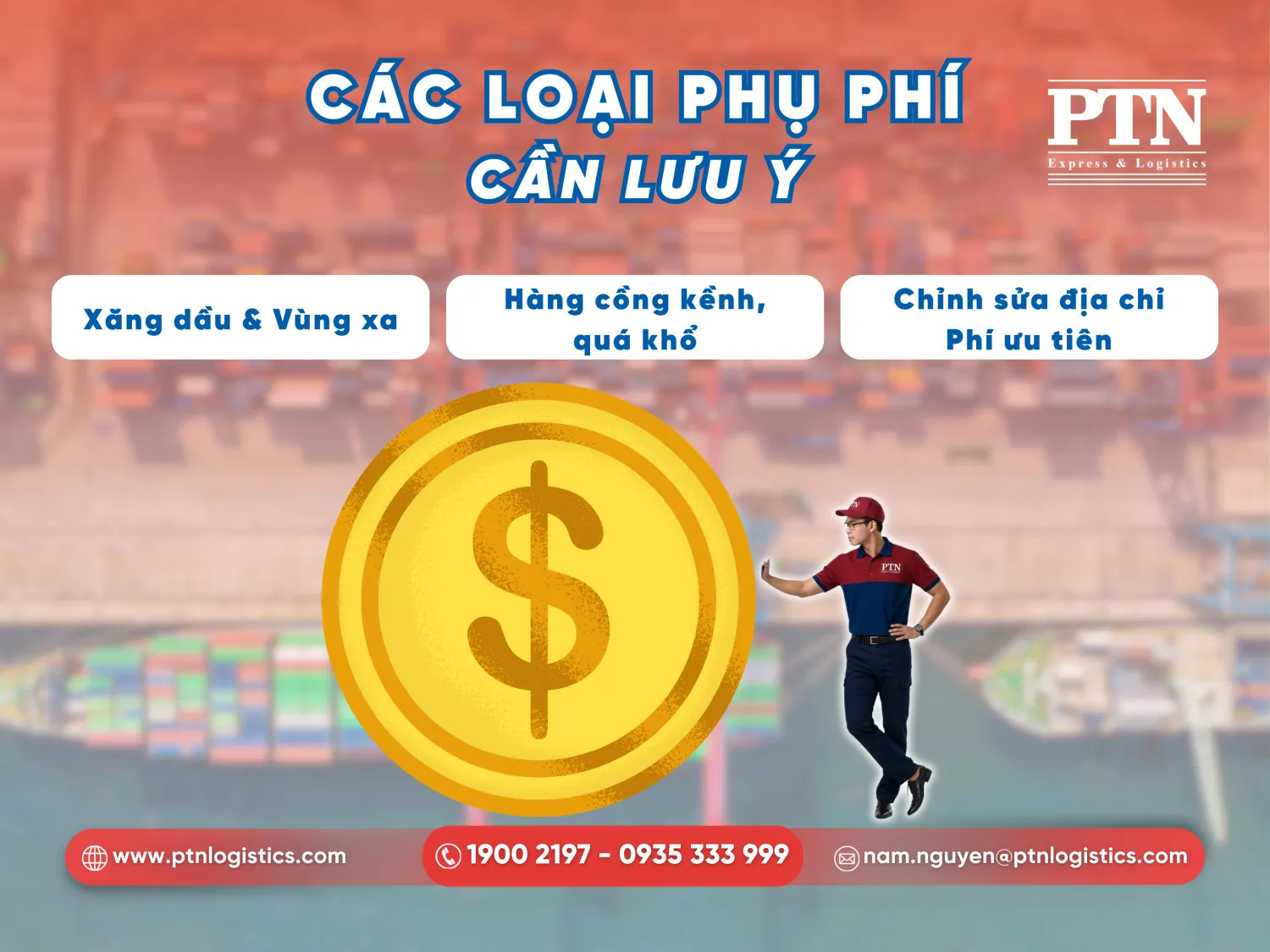 Các loại phụ phí khi gửi hàng đi Philippines