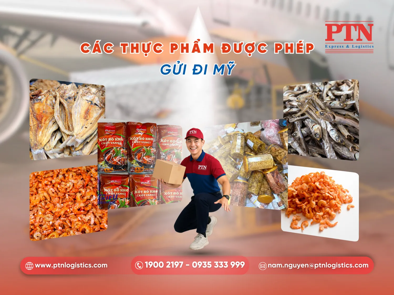 Các loại thực phẩm được phép gửi đi Mỹ