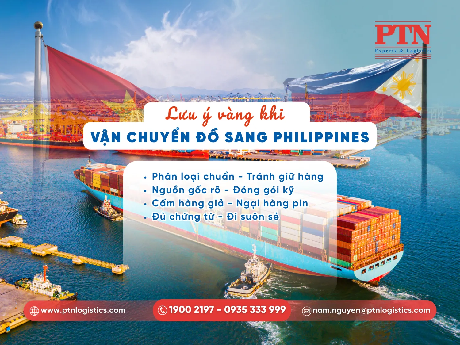Các lưu ý khi gửi đồ từ Việt Nam sang Philippines