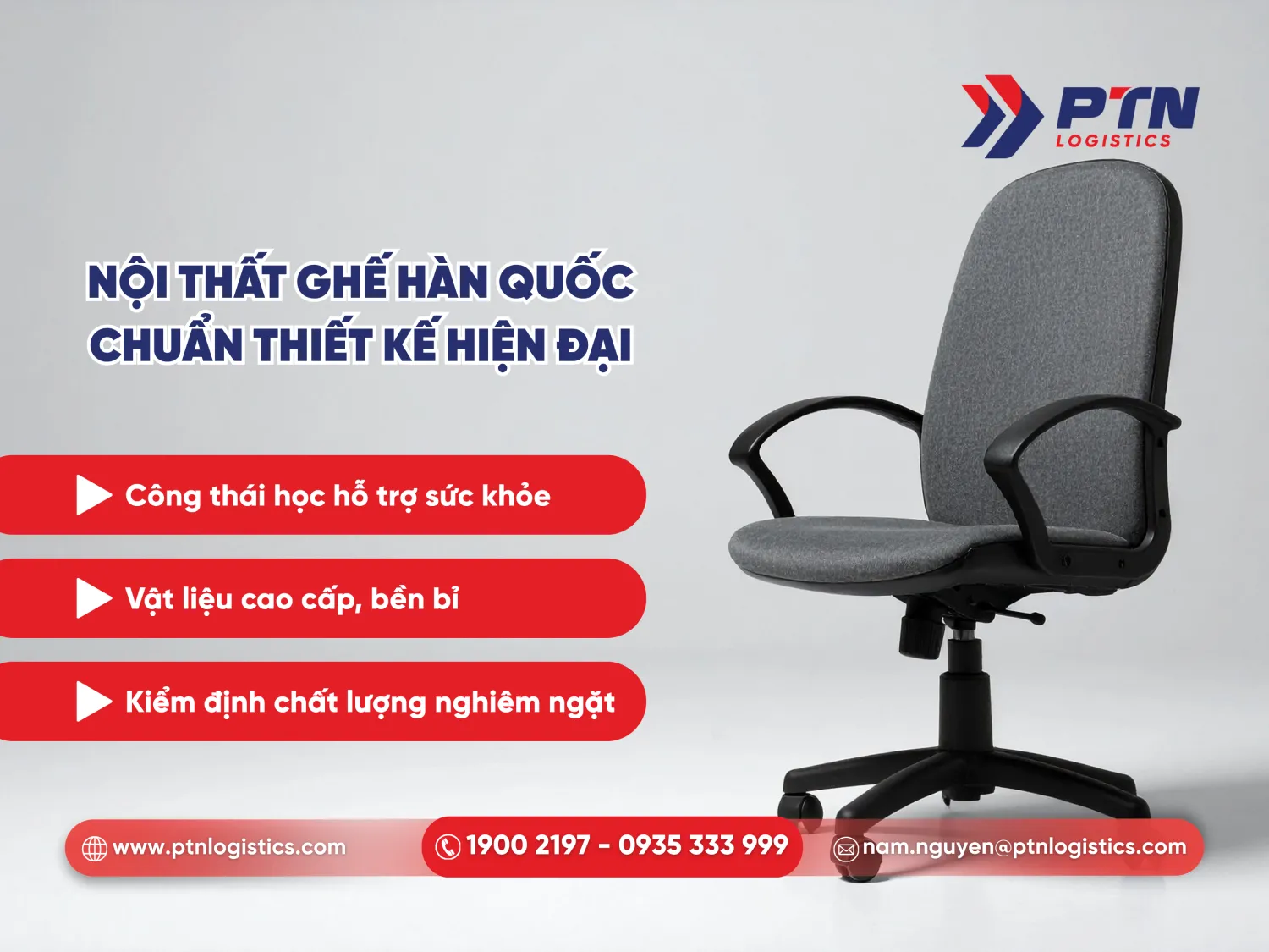 Chất lượng và thiết kế ghế nhập khẩu Hàn Quốc nổi bật