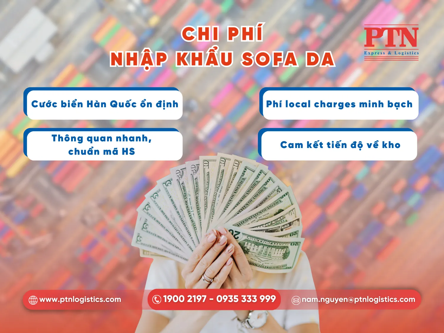 Chi phí cấu thành giá vốn sofa da nhập khẩu